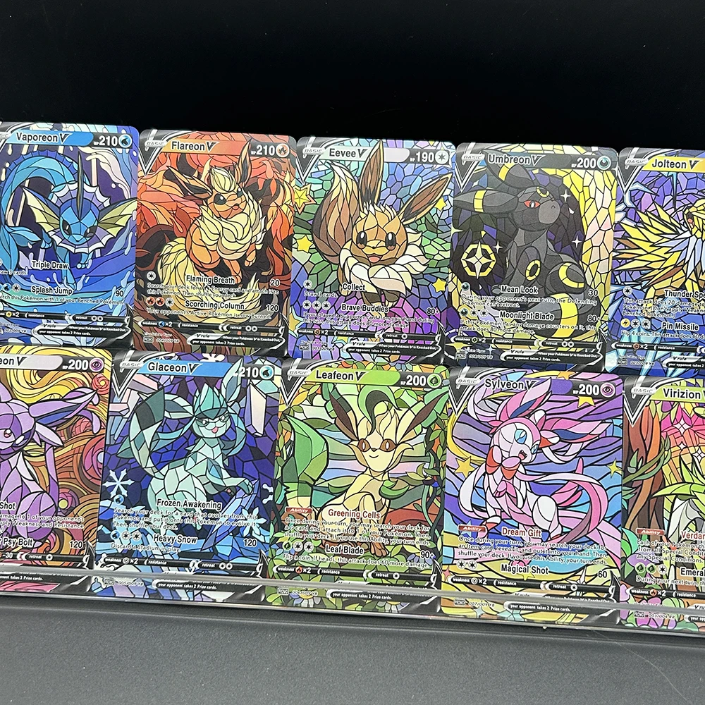 Model Kit Anime - 10Pcs/set Diy PTCG Eevee Umbreon Jolteon