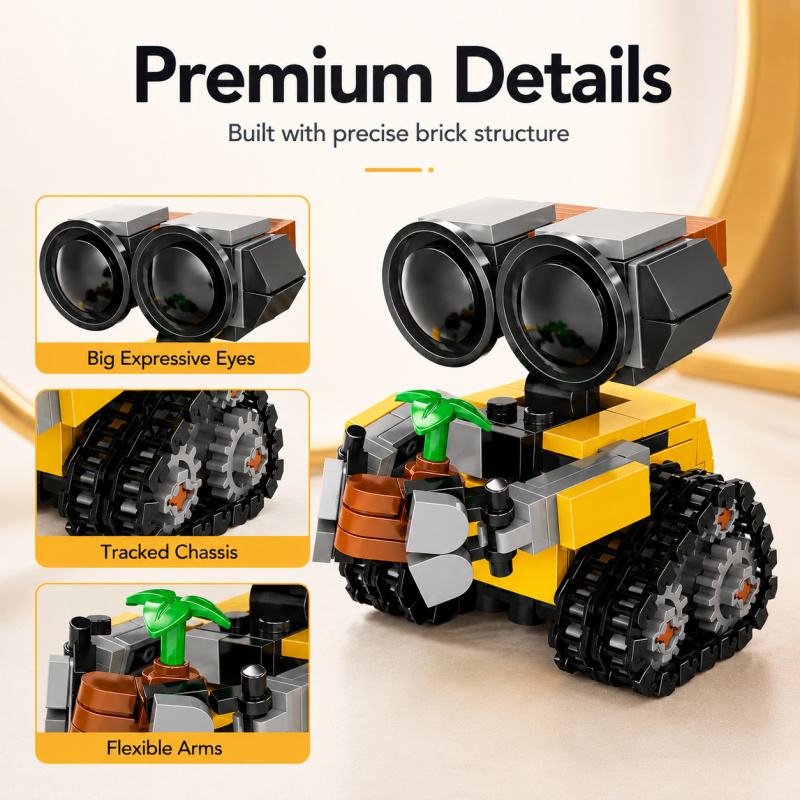 Mini Robot Building Blocks Set - Model Kit Accessories 评论和价格