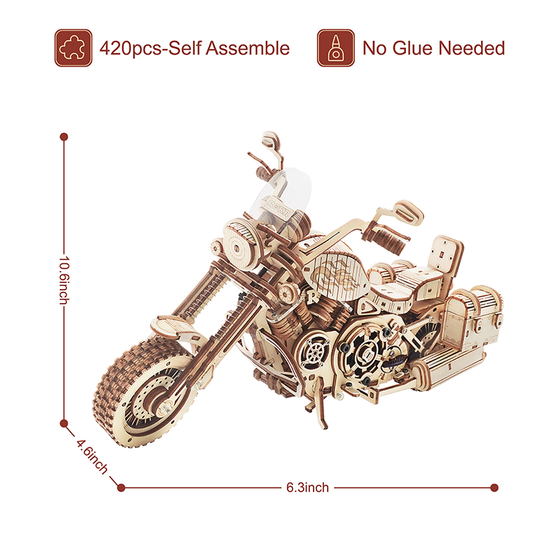 Robotime Motorcycle Puzzle 3D  - Model Kit Motor Nuclear 评论和价格