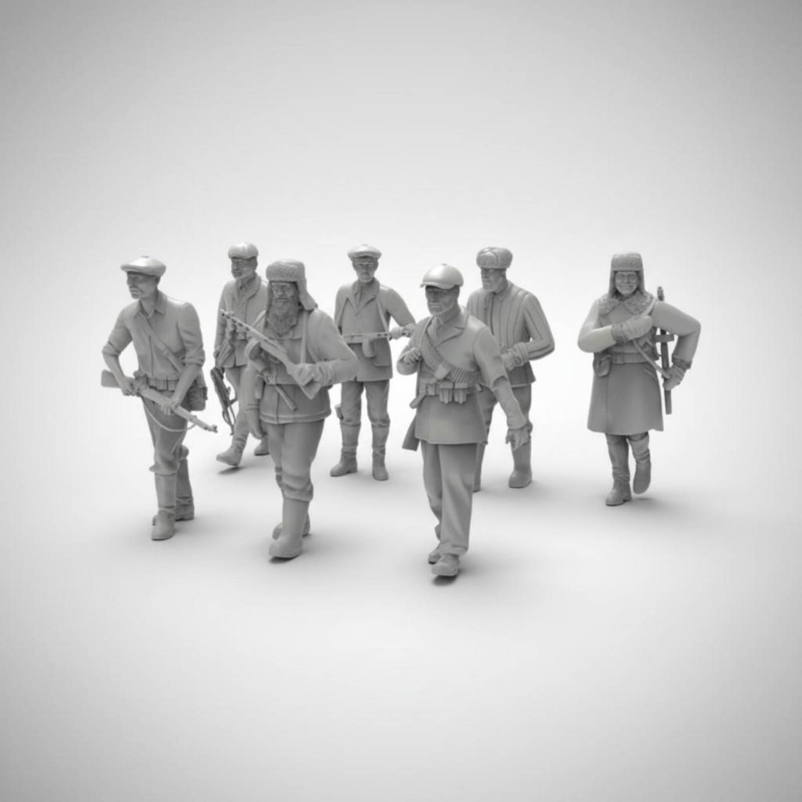 7 Pieces World War II Soldier  - Model Kit Figure 评论和价格